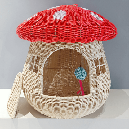 Mushroom House Cat Bed
