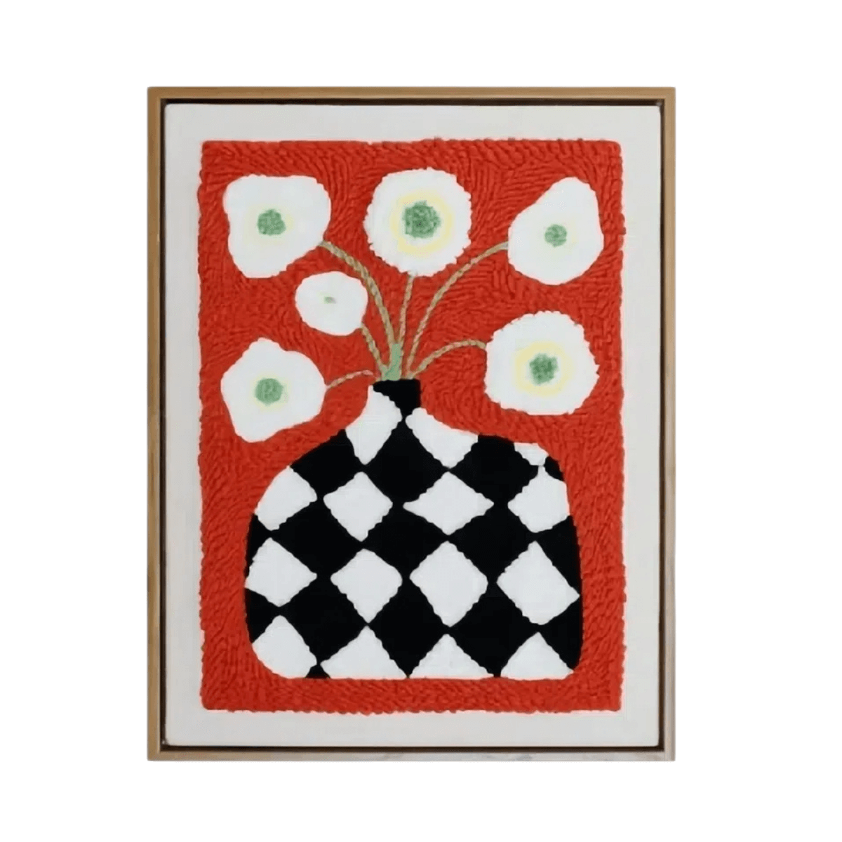 Monochrome Bloom – Black & White Vase Stitch Kit