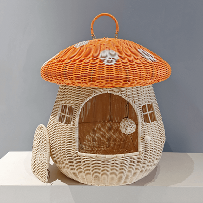 Mushroom House Cat Bed