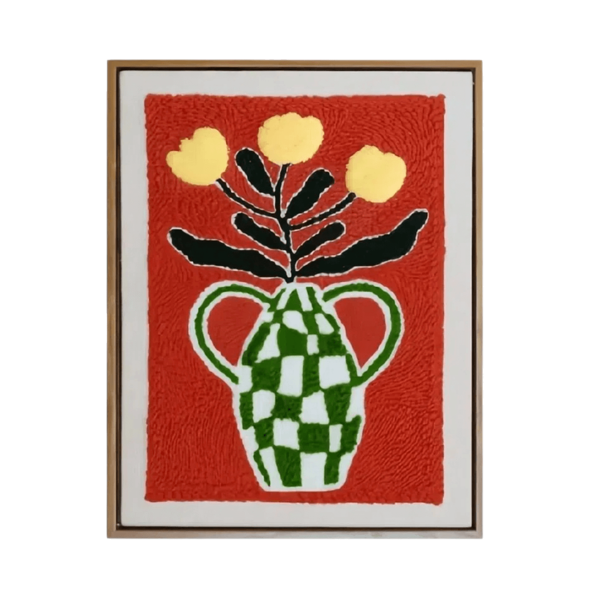 Green Groove – Retro Floral Punch Needle Kit