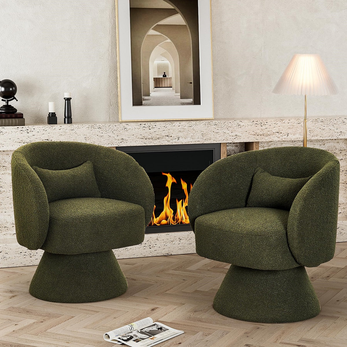 Sable Swivel Barrel Chair