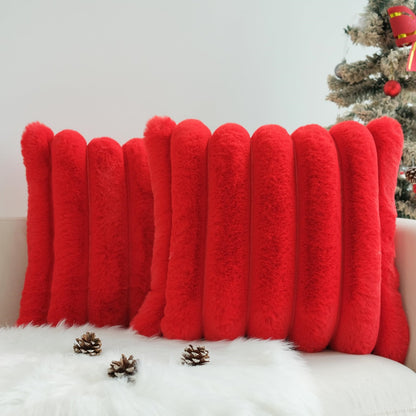Faux Fur Plush Throw Pillow Covers