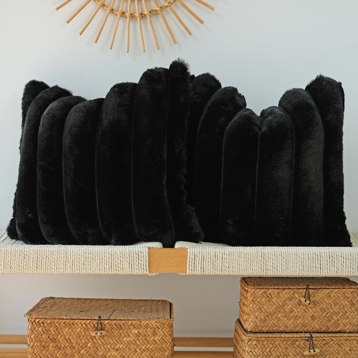 Faux Fur Plush Throw Pillow Covers