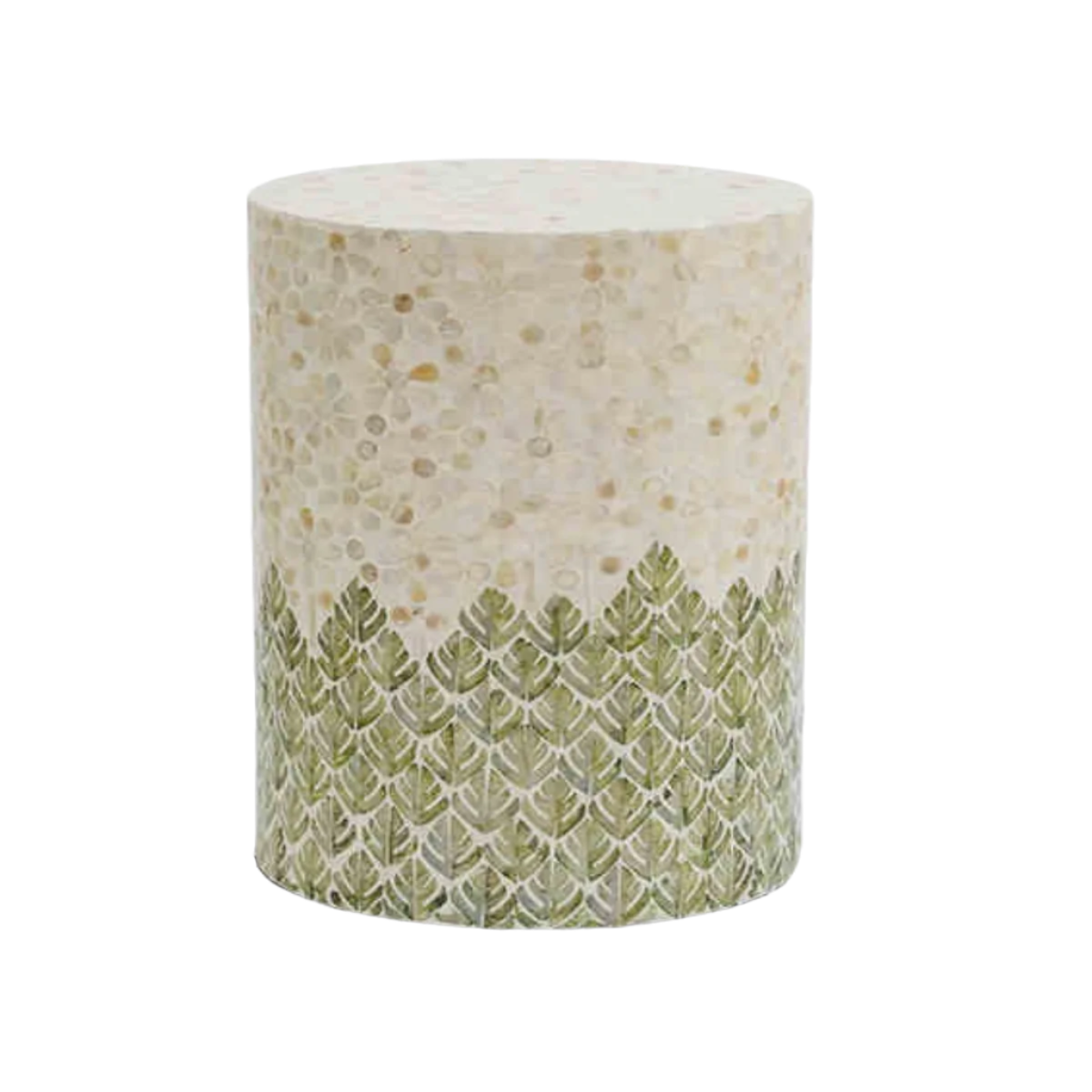 Feather Leaf Colorful Shell Side Table