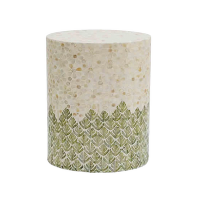 Feather Leaf Colorful Shell Side Table