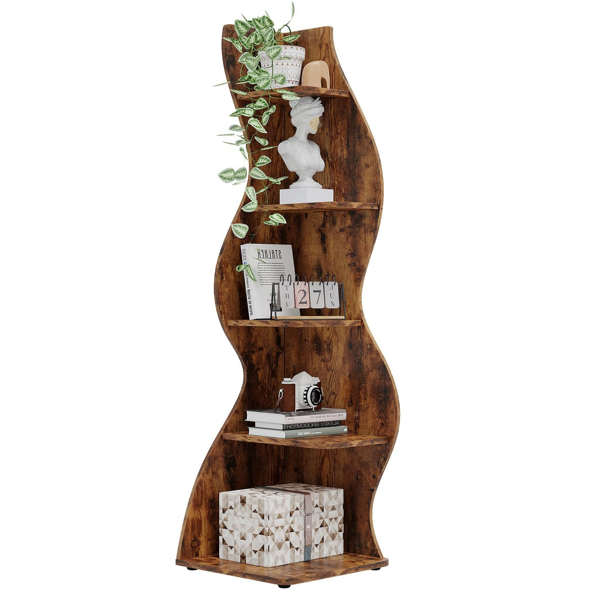 The Winding Grove Corner Shelf|Space-Saving Form