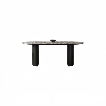 Thorne Slate Dining Table|Durable sintered stone tabletop with slate-inspired finish
