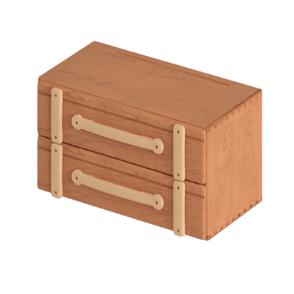 Vintage Two-Drawer Chest Curio Display Cabinet|Modular & Stackable Design