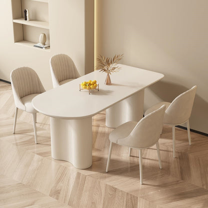 GraceNook White Oval Dining Table