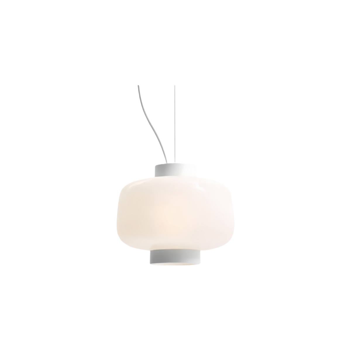 White Echo Shape Pendant|Unique asymmetrical design inspired by natural forms