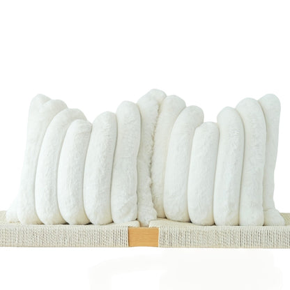 White Faux Fur Plush Throw Pillow Covers|Handpicked Faux Fur Fabric