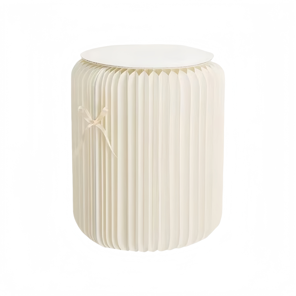 White Modern Accordion-Style Foldable Stool|Foldable & Space-Saving