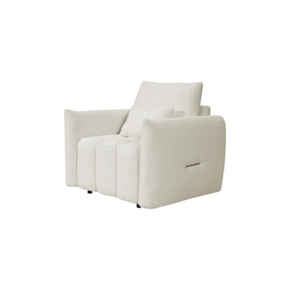 White Modern Teddy Accent Chair|Quick & Easy Assembly