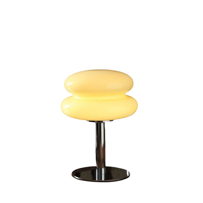 Yellow Egg Tart Mushroom Lamp |Stepless Dimmable Brightness: Includes a G9 LED bulb and rotary dimmer switch to adjust lighting from soft ambient glow to bright reading light.