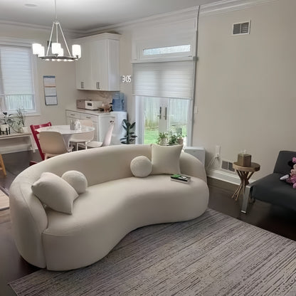 Luna Curve Bouclé Sofa