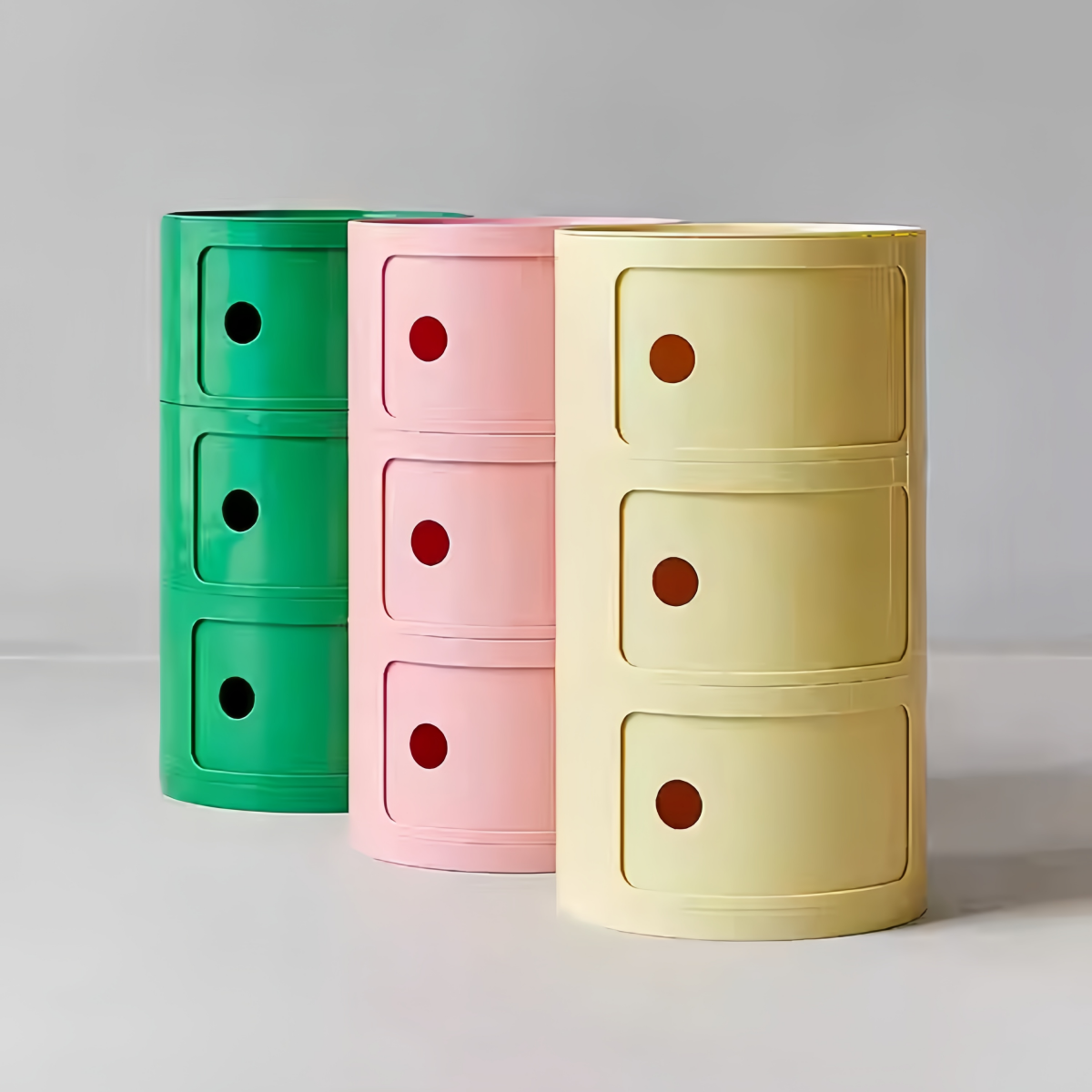 MAKA Round Bedside Storage Cabinet