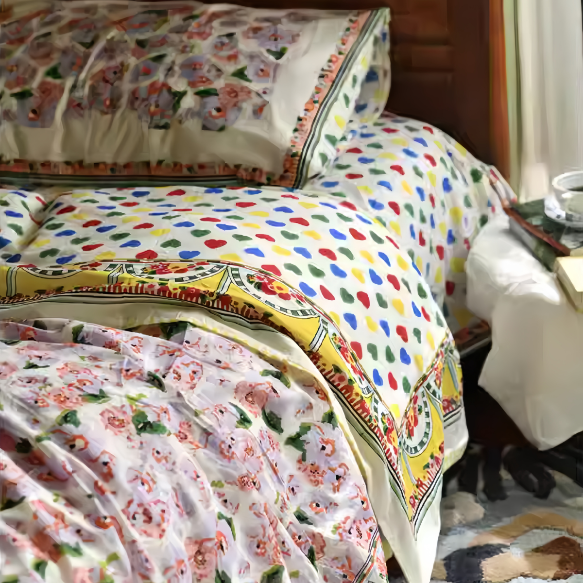 Bloom Essence Cotton Bedding Set