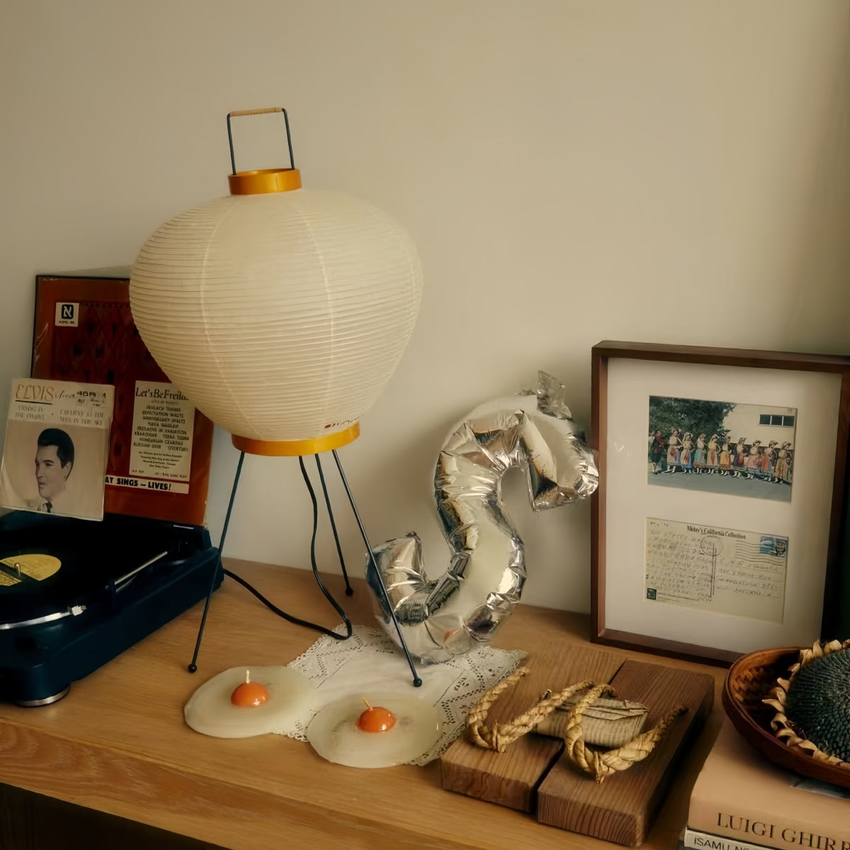 Atelier Glow Rice Paper Tripod Table Lamp