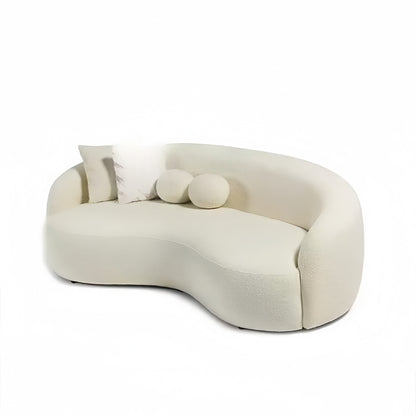 Luna Curve Bouclé Sofa