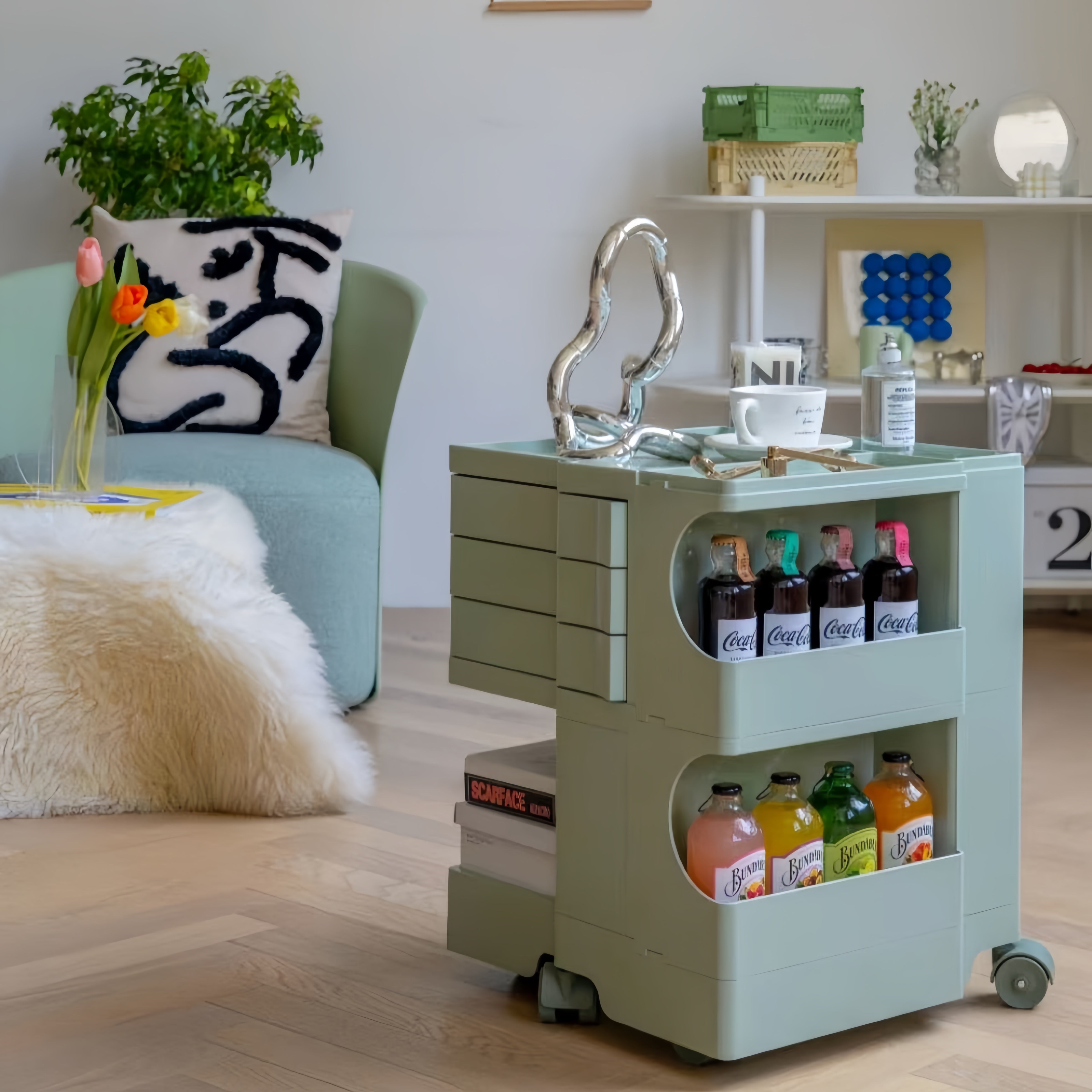 Lumi Green Acrylic Trolley
