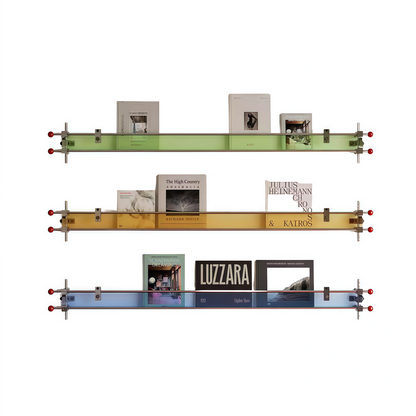 bauhaus acrylic magazine rack wall mounted clear design