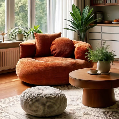 Vintage-Style Cozy Lounge Sofa
