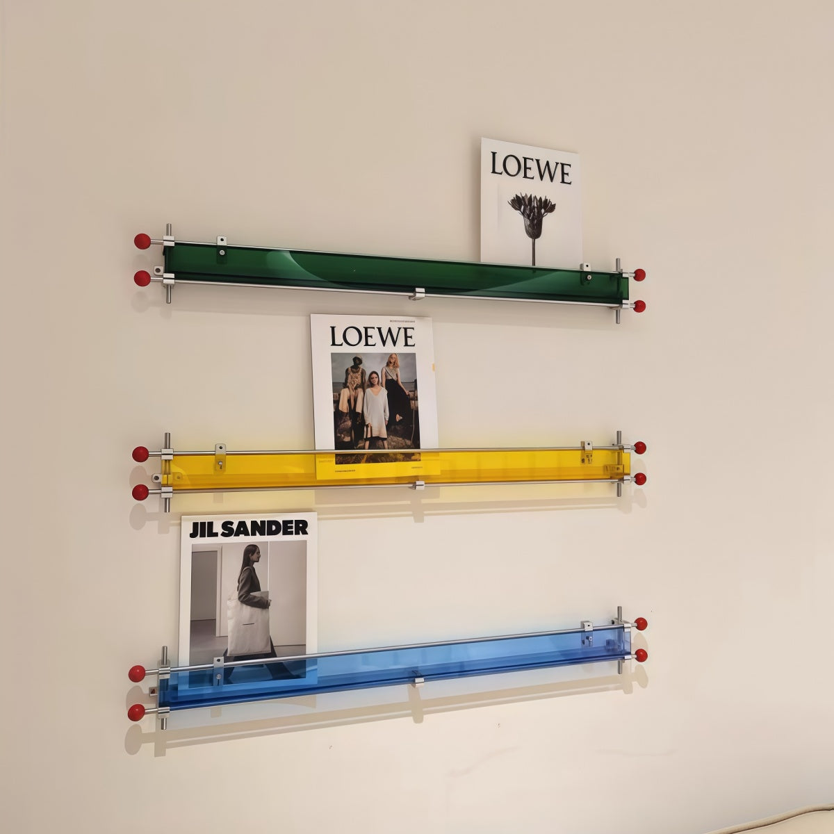 Modern Bauhaus Acrylic Magazine Rack