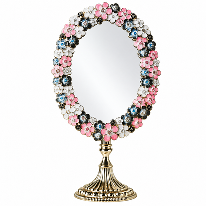 Royal Bloom Vintage Vanity Mirror