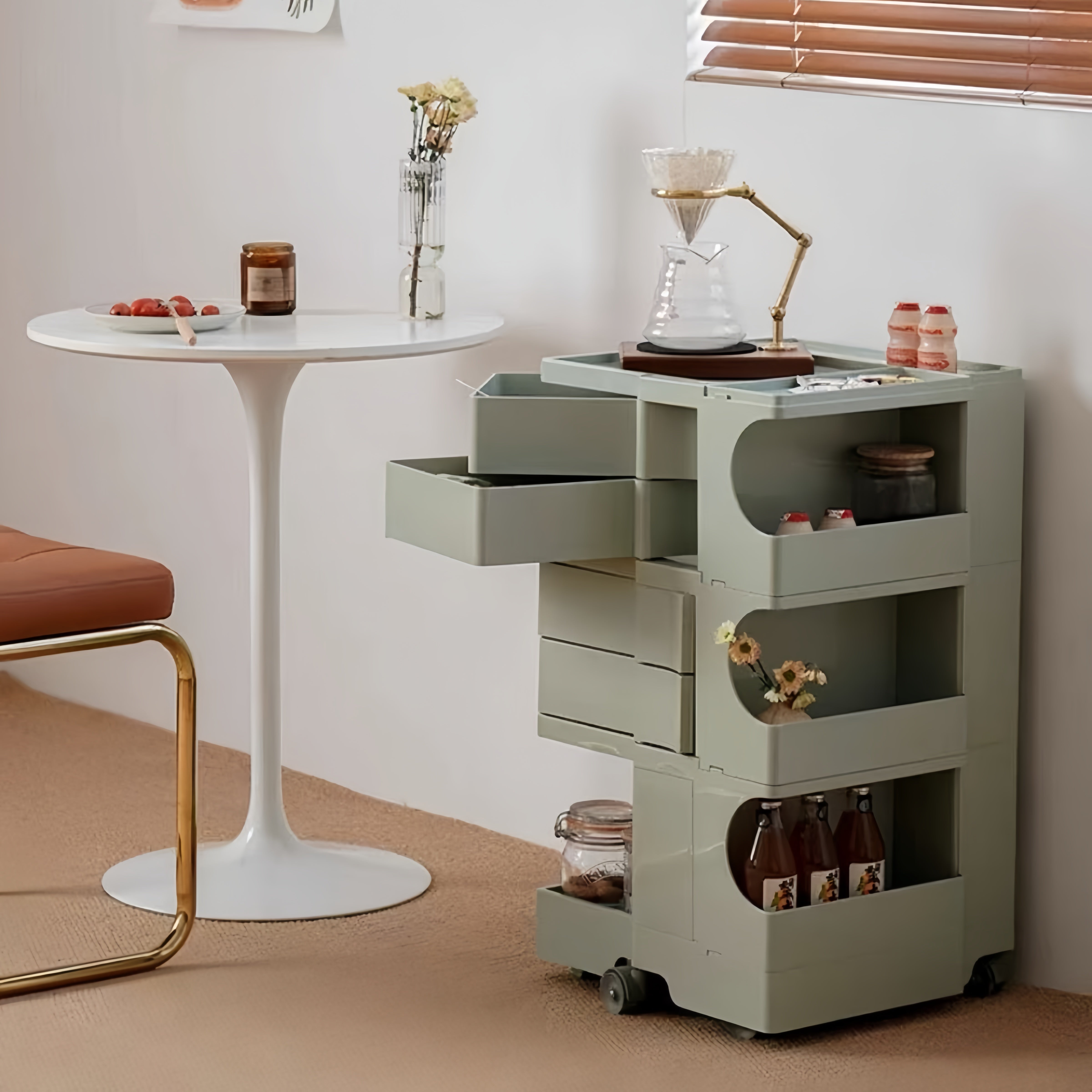 Lumi Green Acrylic Trolley