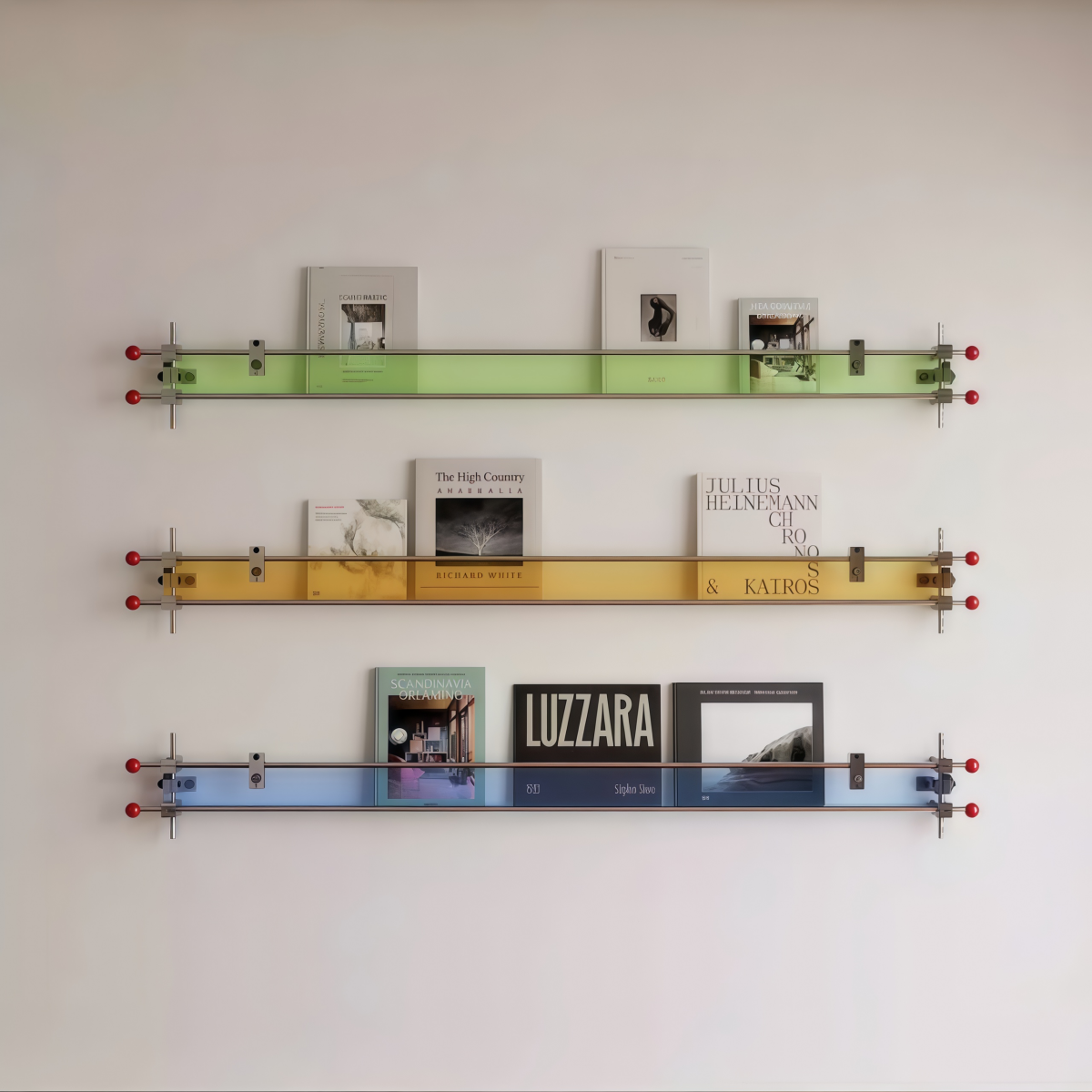 transparent acrylic wall shelf for magazines and books