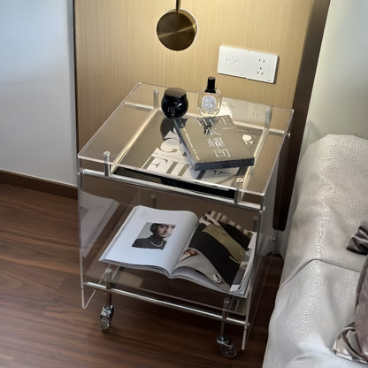 clear acrylic tea cart for small apartment living room