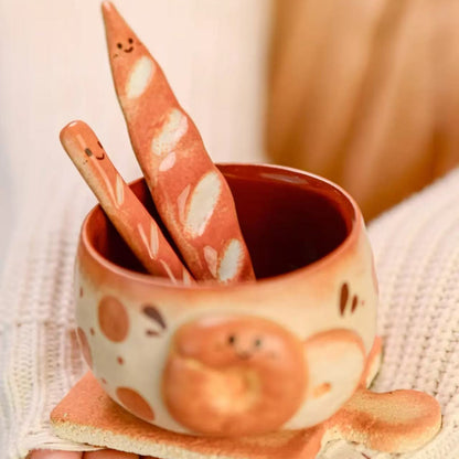 aesthetic ceramic mug for cozy kitchen decor