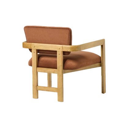 Rust Haven Solid Oak Accent Chair