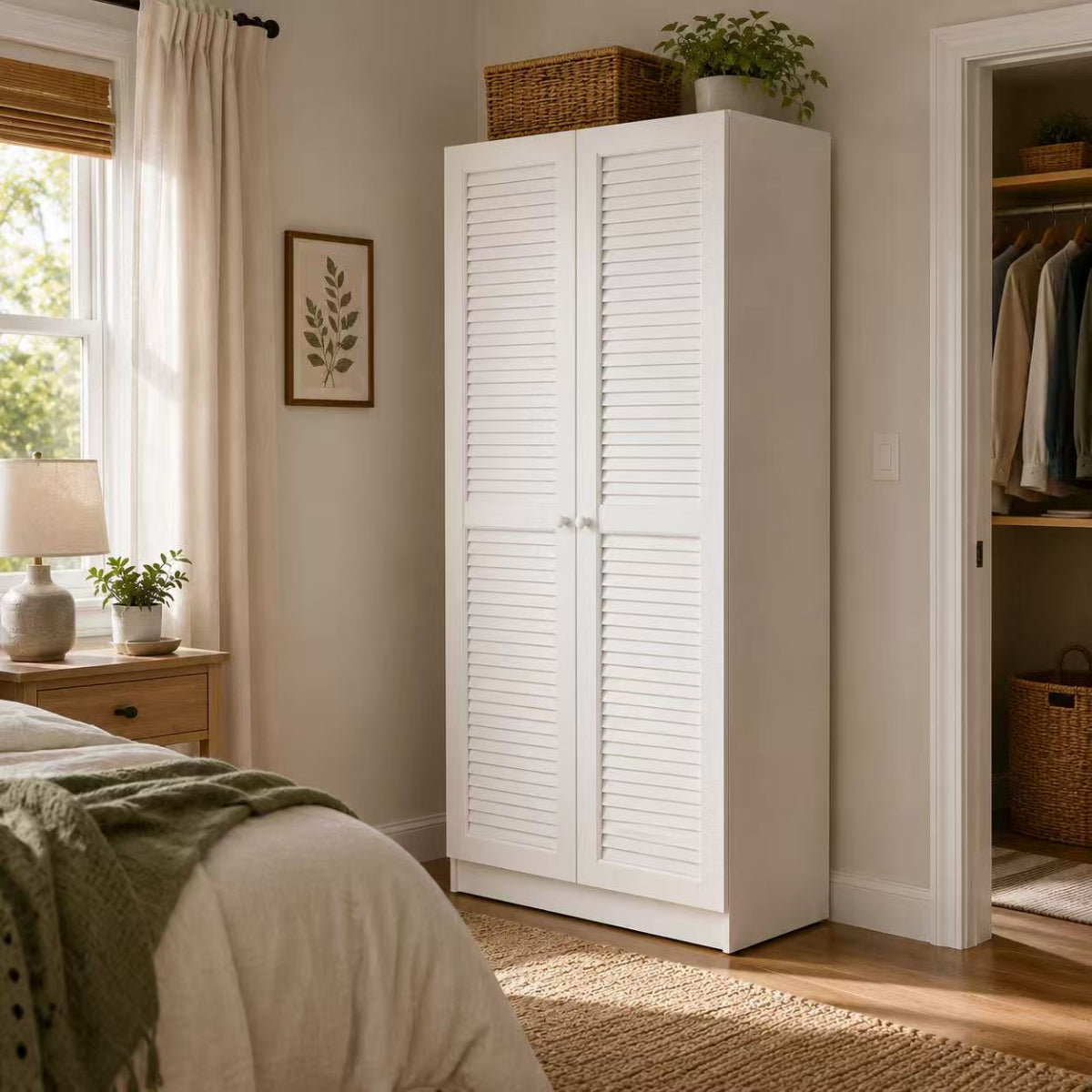 LUNA LOUVER Metal Wardrobe