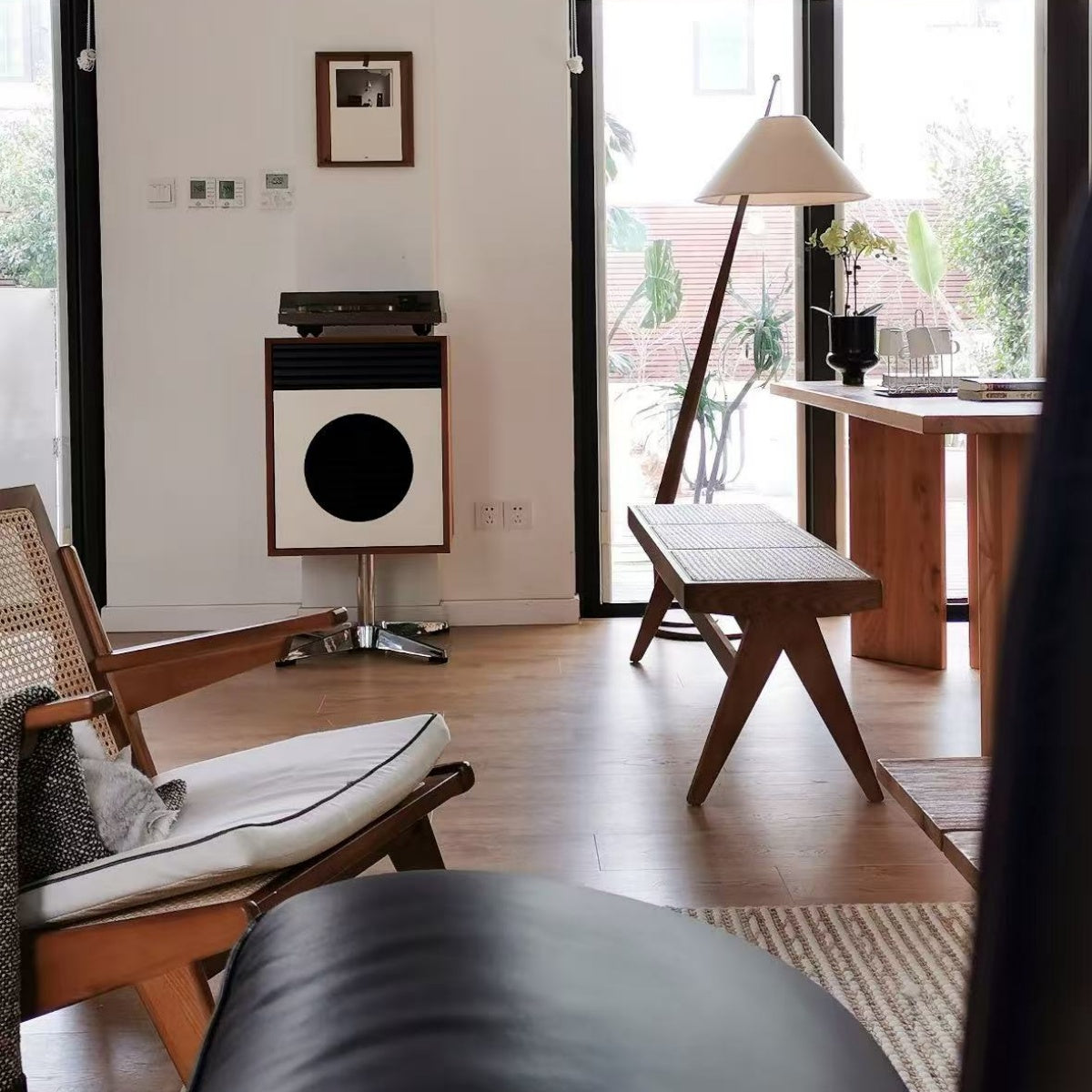 Bauhaus Mid-Century Solid Wood Side Cabinet