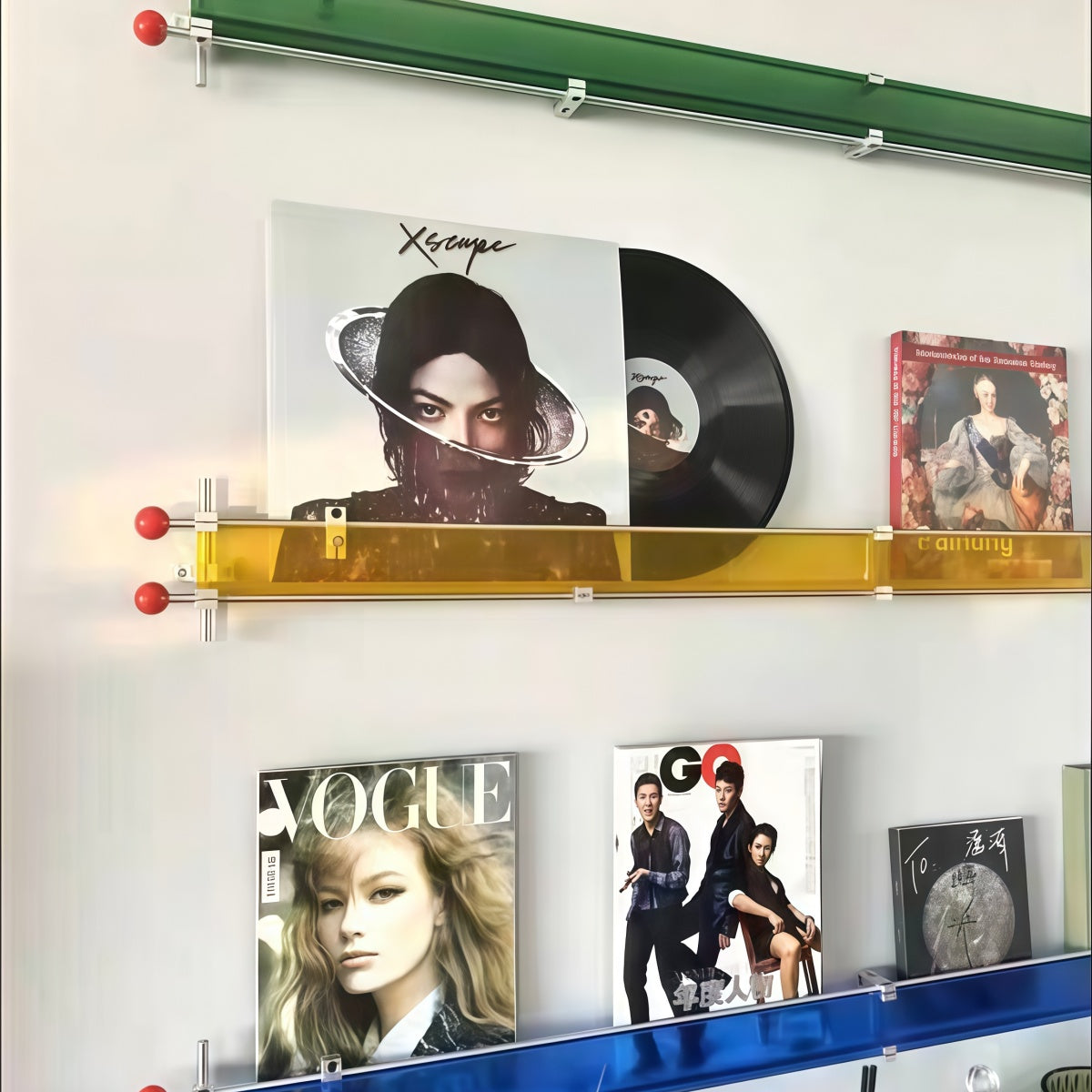 Acrylic Magazine Rack Wall Mount | Bauhaus Clear Shelf – Aroomy