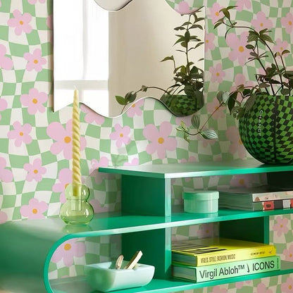 Retro Floral Peel and Stick Wallpaper
