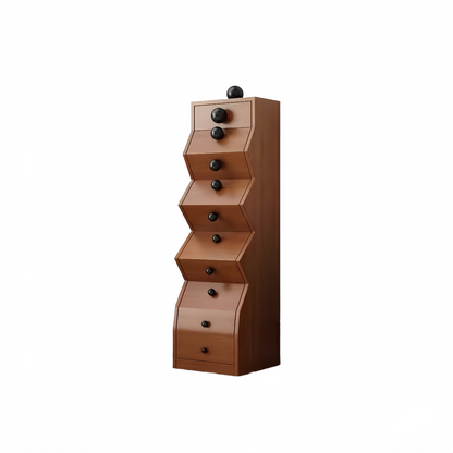 solid wood storage cabinet with shelves and drawers
