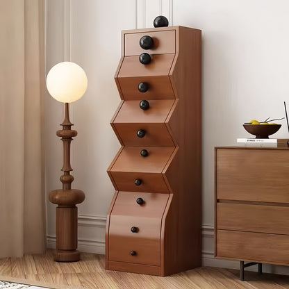minimalist solid wood cabinet with natural grain texture
