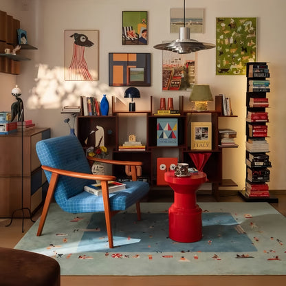 stylish blue accent chair for living room or office