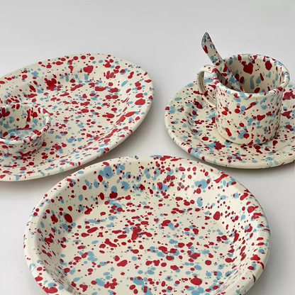 vibrant enamel plates for stylish home dining