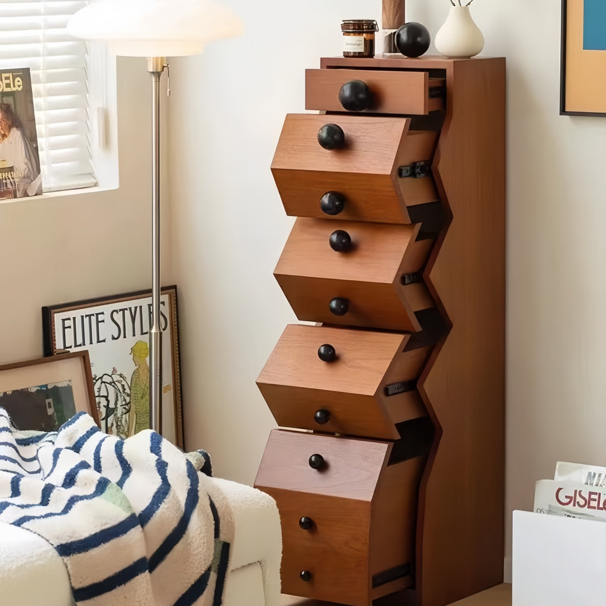modern wooden cabinet for living room organization