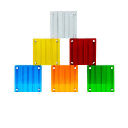 modern acrylic drink coasters with aluminum base
