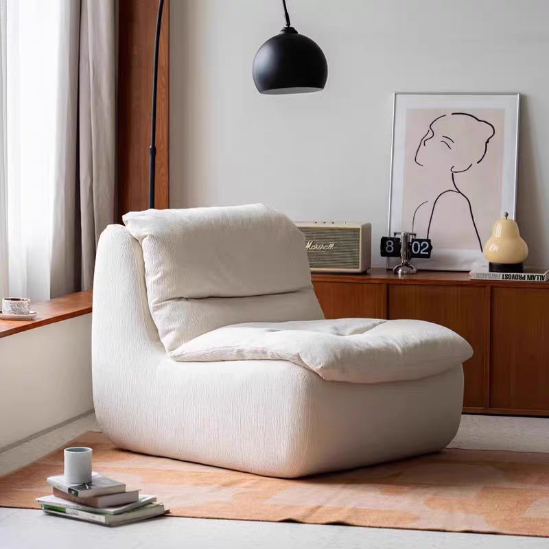 Mid-Century Chenille Mochi Sofa™ Lounge Chair（White）