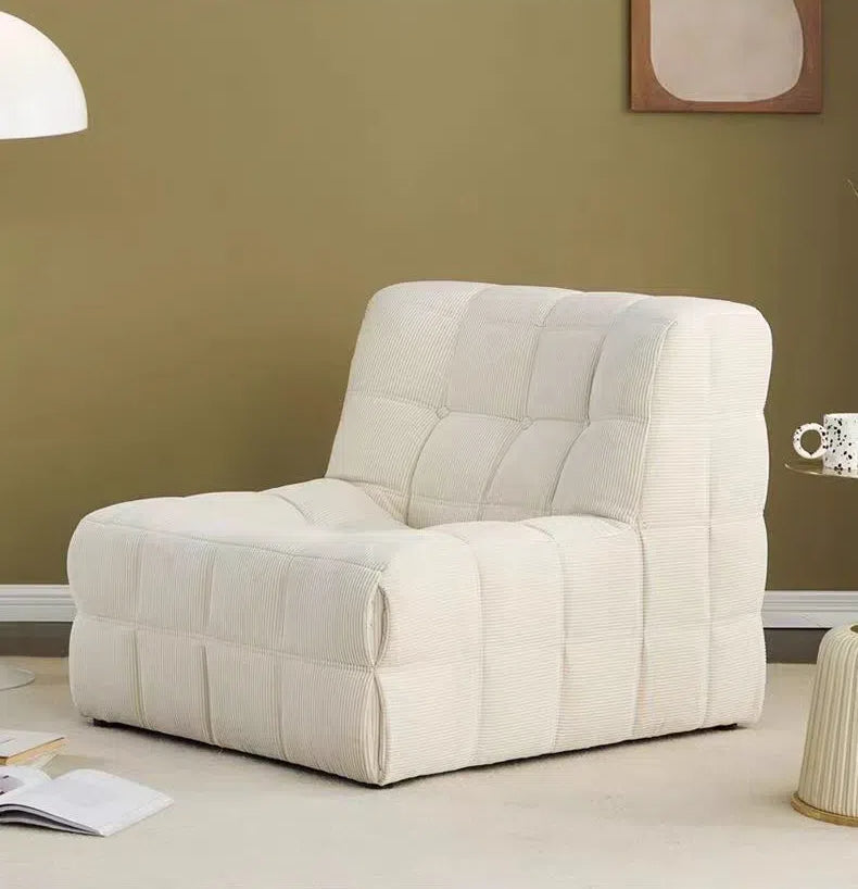 Box Tufted Mochi Sofa™ Lounge Chair（White）