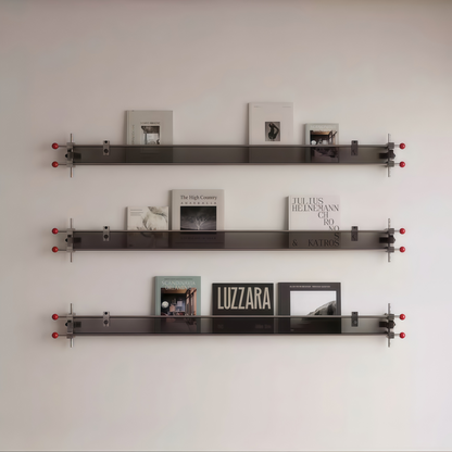 modern floating magazine rack minimalist home decor